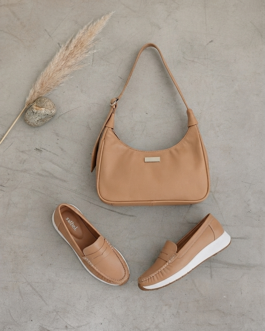COMBO MOCASIN DAMA PENNY + BOLSO