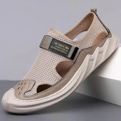Sandalias ortopédicas tejidas de malla
