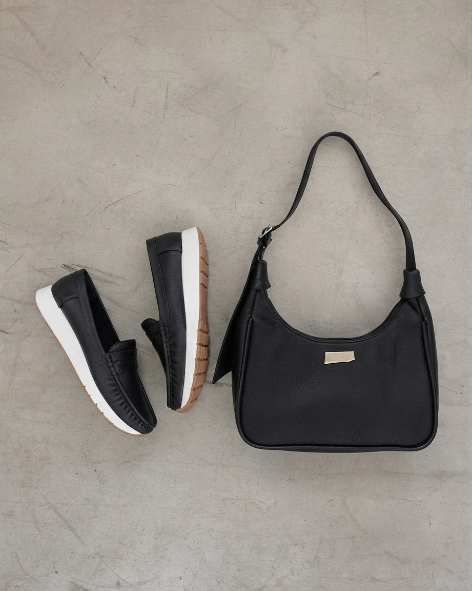 COMBO MOCASIN DAMA PENNY + BOLSO